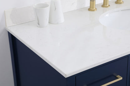 Elegant Furniture & Lighting - Irene 48 inch Single Bathroom Vanity in Blue with Backsplash - VF18848BL-BS veiw 11