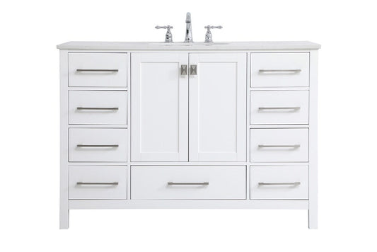 Elegant Furniture & Lighting - Irene 48 inch Single Bathroom Vanity in White - VF18848WH veiw 1