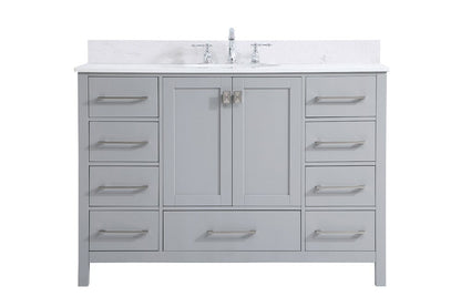 Elegant Furniture & Lighting - Irene 48 inch Single Bathroom Vanity in Gray with Backsplash - VF18848GR-BS veiw 1