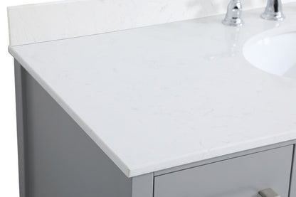 Elegant Furniture & Lighting - Irene 48 inch Single Bathroom Vanity in Gray with Backsplash - VF18848GR-BS veiw 4