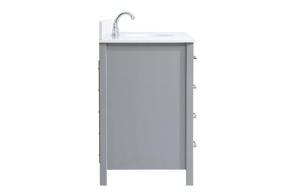 Elegant Furniture & Lighting - Irene 48 inch Single Bathroom Vanity in Gray with Backsplash - VF18848GR-BS veiw 7