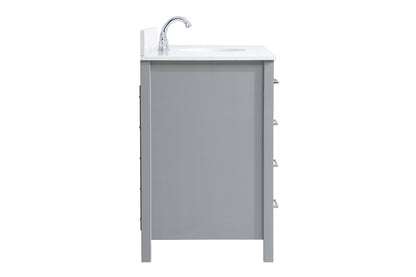 Elegant Furniture & Lighting - Irene 48 inch Single Bathroom Vanity in Gray with Backsplash - VF18848GR-BS veiw 7