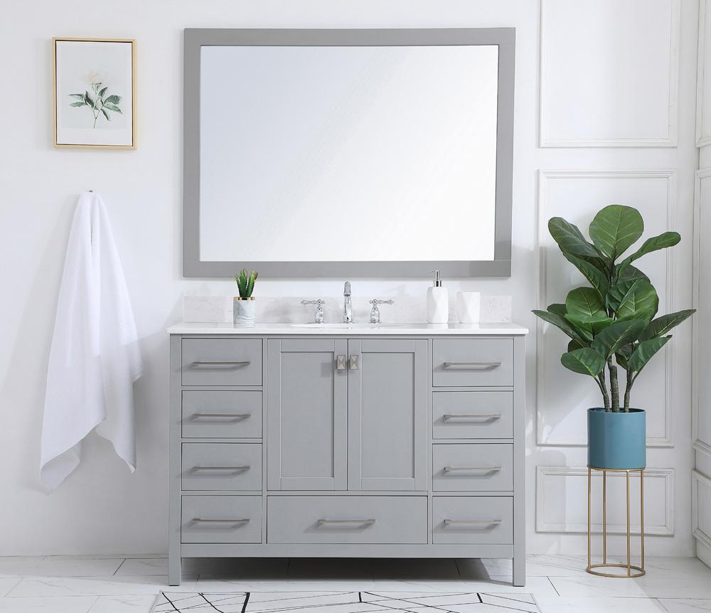 Elegant Furniture & Lighting - Irene 48 inch Single Bathroom Vanity in Gray with Backsplash - VF18848GR-BS veiw 10