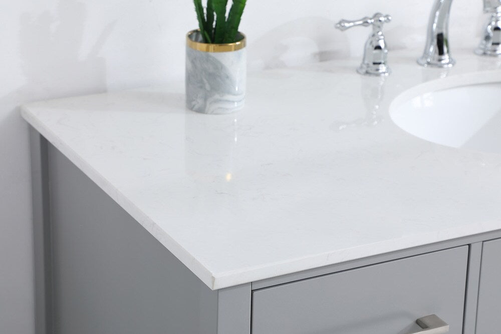 Elegant Furniture & Lighting - Irene 48 inch Single Bathroom Vanity in Gray with Backsplash - VF18848GR-BS veiw 11
