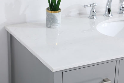 Elegant Furniture & Lighting - Irene 48 inch Single Bathroom Vanity in Gray with Backsplash - VF18848GR-BS veiw 11