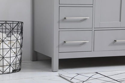 Elegant Furniture & Lighting - Irene 48 inch Single Bathroom Vanity in Gray with Backsplash - VF18848GR-BS veiw 12