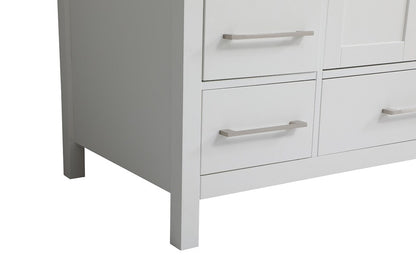 Elegant Furniture & Lighting - Irene 48 inch Single Bathroom Vanity in White with Backsplash - VF18848WH-BS veiw 5