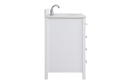 Elegant Furniture & Lighting - Irene 48 inch Single Bathroom Vanity in White with Backsplash - VF18848WH-BS veiw 7