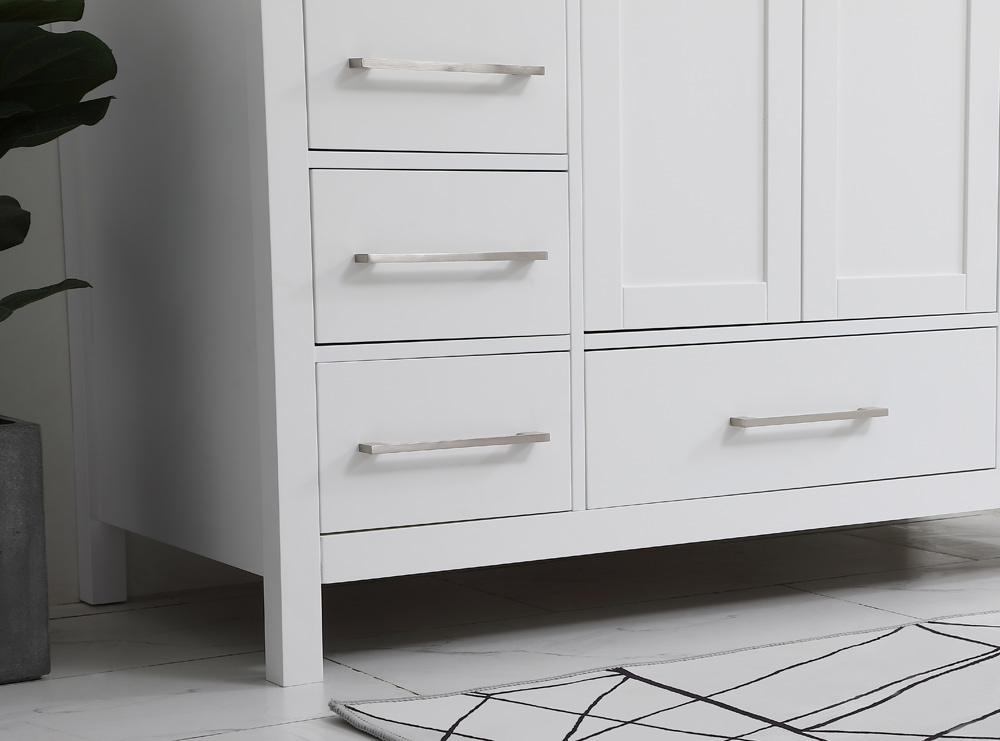 Elegant Furniture & Lighting - Irene 48 inch Single Bathroom Vanity in White with Backsplash - VF18848WH-BS veiw 12