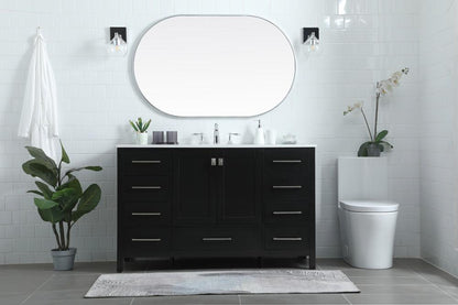 Elegant Furniture & Lighting - Irene 54 Inch SIngle Bathroom Vanity In Black - VF18854BK veiw 5