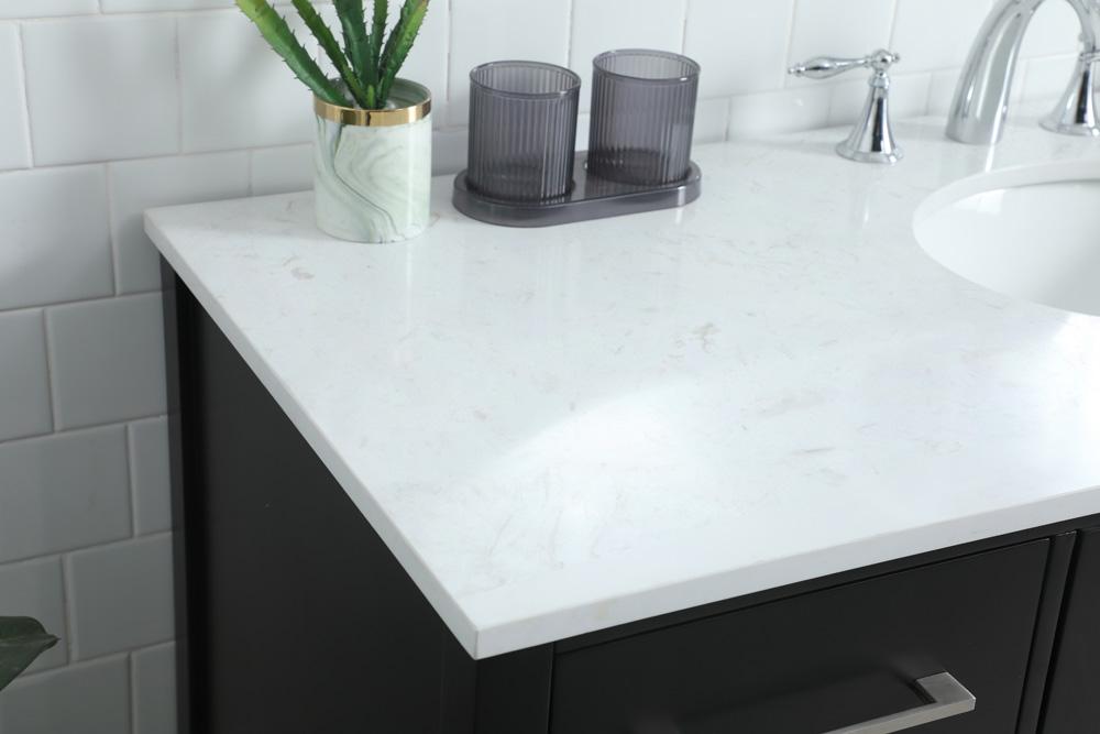 Elegant Furniture & Lighting - Irene 54 Inch SIngle Bathroom Vanity In Black - VF18854BK veiw 6