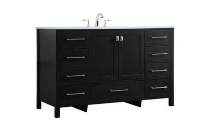 Elegant Furniture & Lighting - Irene 54 Inch SIngle Bathroom Vanity In Black - VF18854BK veiw 8