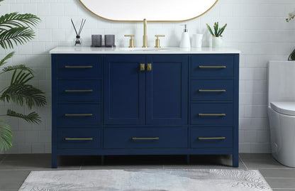 Elegant Furniture & Lighting - Irene 54 Inch SIngle Bathroom Vanity In Blue - VF18854BL veiw 2