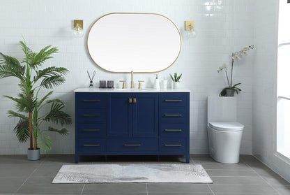 Elegant Furniture & Lighting - Irene 54 Inch SIngle Bathroom Vanity In Blue - VF18854BL veiw 5