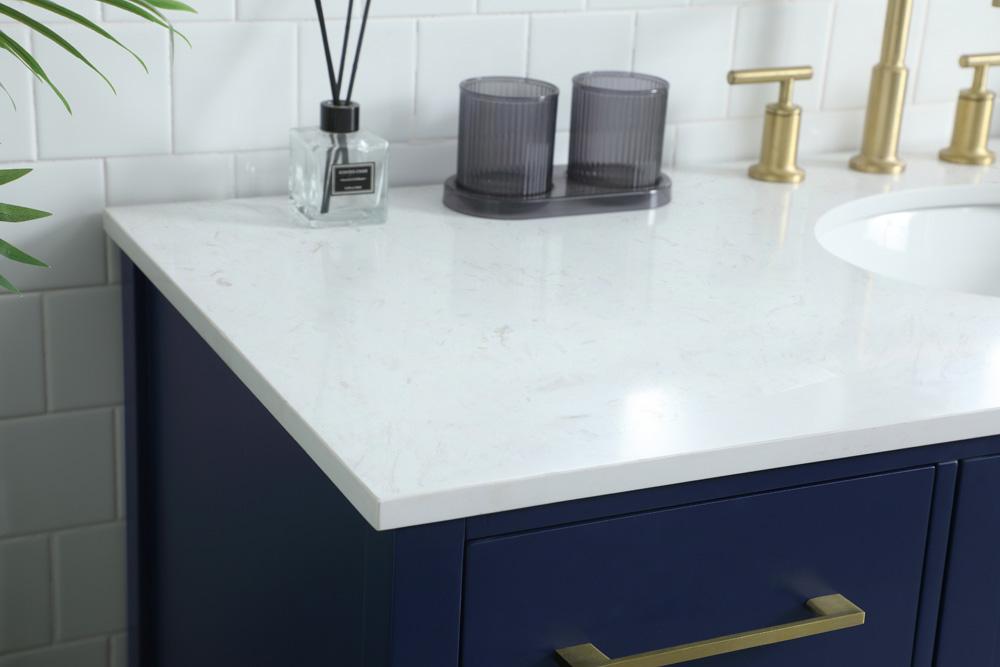 Elegant Furniture & Lighting - Irene 54 Inch SIngle Bathroom Vanity In Blue - VF18854BL veiw 6