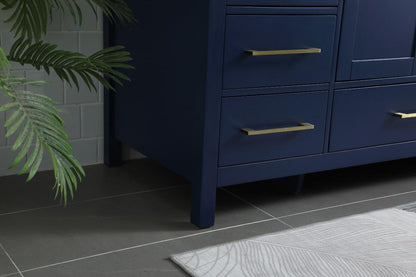 Elegant Furniture & Lighting - Irene 54 Inch SIngle Bathroom Vanity In Blue - VF18854BL veiw 7