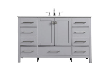 Elegant Furniture & Lighting - Irene 54 Inch SIngle Bathroom Vanity In Grey - VF18854GR veiw 1