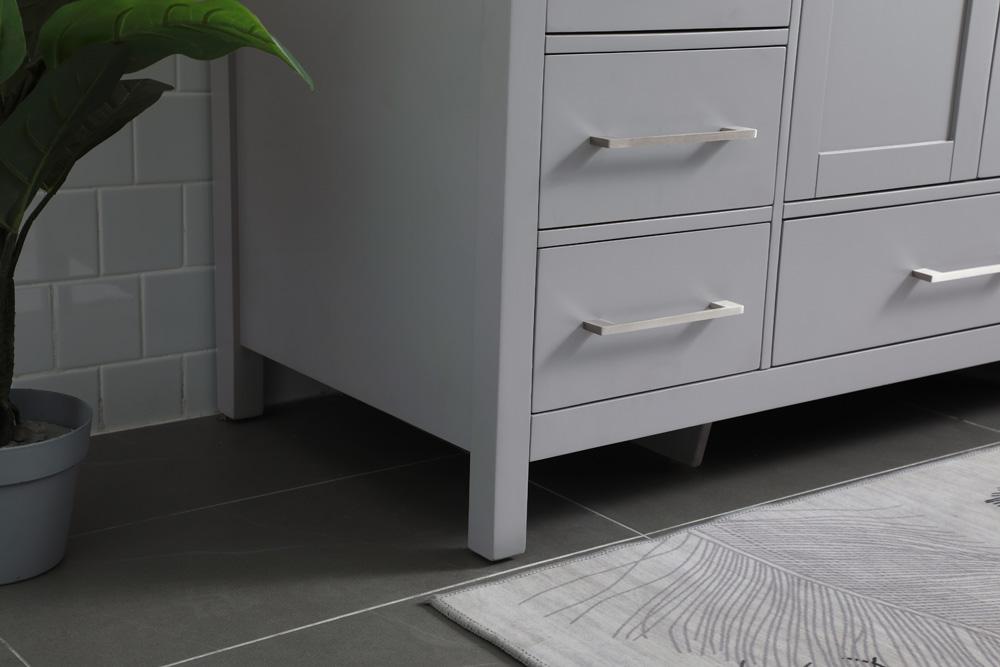 Elegant Furniture & Lighting - Irene 54 Inch SIngle Bathroom Vanity In Grey - VF18854GR veiw 7