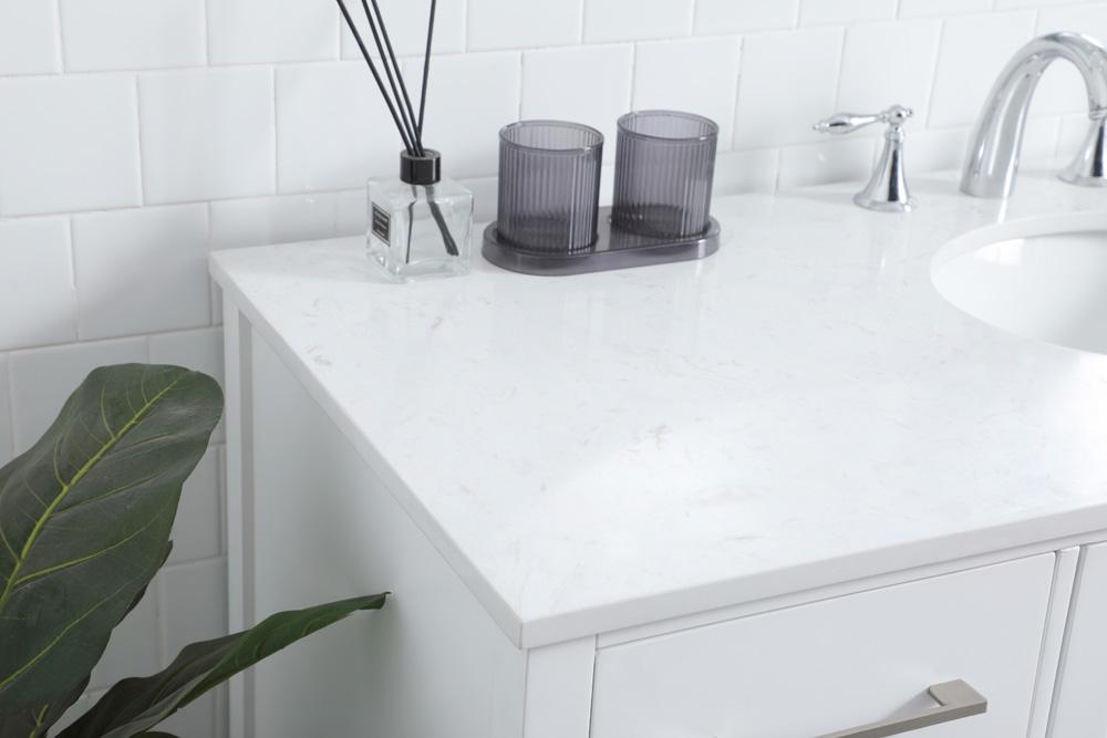 Elegant Furniture & Lighting - Irene 54 Inch SIngle Bathroom Vanity In White - VF18854WH veiw 6