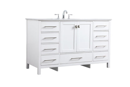 Elegant Furniture & Lighting - Irene 54 Inch SIngle Bathroom Vanity In White - VF18854WH veiw 8