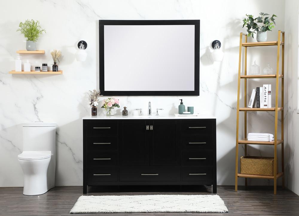 Elegant Furniture & Lighting - Irene 60 inch Single bathroom vanity in black - VF18860BK veiw 11