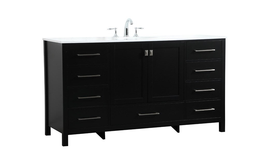 Elegant Furniture & Lighting - Irene 60 inch Single bathroom vanity in black - VF18860BK veiw 14