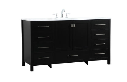Elegant Furniture & Lighting - Irene 60 inch Single bathroom vanity in black - VF18860BK veiw 14