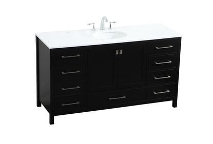 Elegant Furniture & Lighting - Irene 60 inch Single bathroom vanity in black - VF18860BK veiw 15