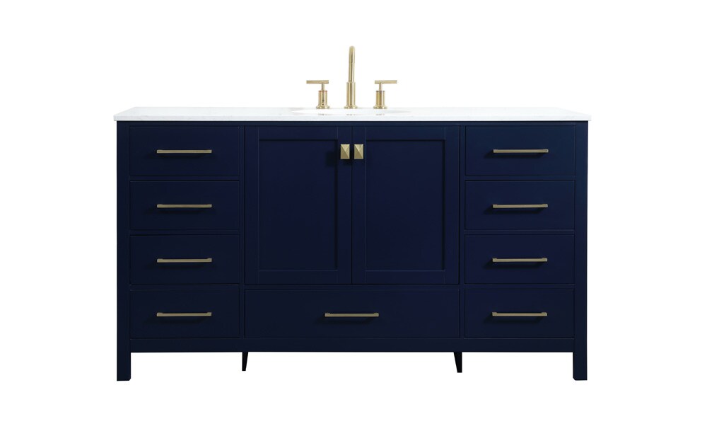 Elegant Furniture & Lighting - Irene 60 inch Single bathroom vanity in blue - VF18860BL veiw 1