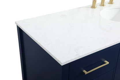 Elegant Furniture & Lighting - Irene 60 inch Single bathroom vanity in blue - VF18860BL veiw 4