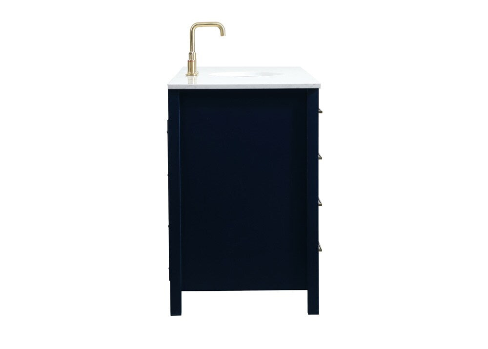 Elegant Furniture & Lighting - Irene 60 inch Single bathroom vanity in blue - VF18860BL veiw 7