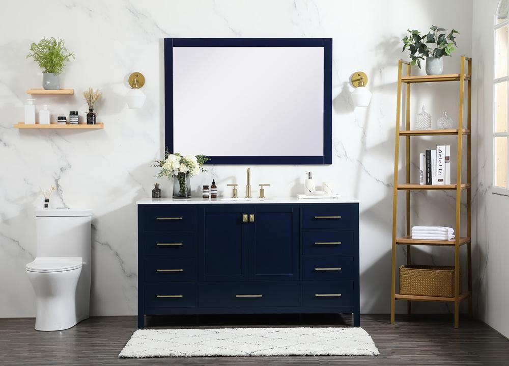Elegant Furniture & Lighting - Irene 60 inch Single bathroom vanity in blue - VF18860BL veiw 11