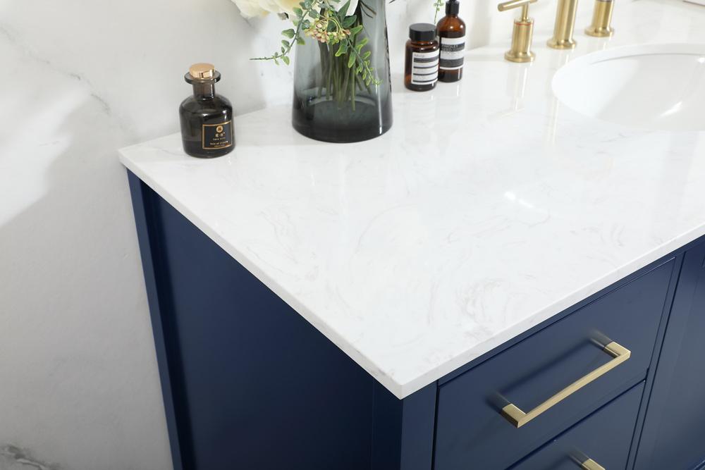 Elegant Furniture & Lighting - Irene 60 inch Single bathroom vanity in blue - VF18860BL veiw 12