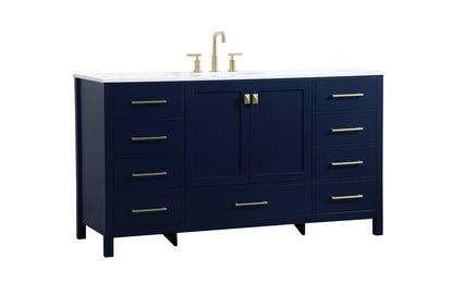 Elegant Furniture & Lighting - Irene 60 inch Single bathroom vanity in blue - VF18860BL veiw 14