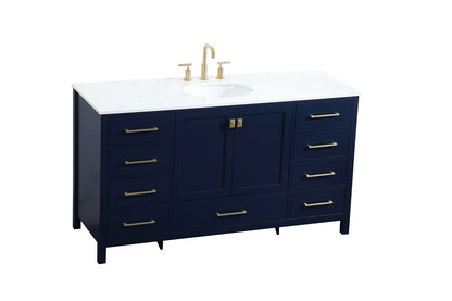 Elegant Furniture & Lighting - Irene 60 inch Single bathroom vanity in blue - VF18860BL veiw 15