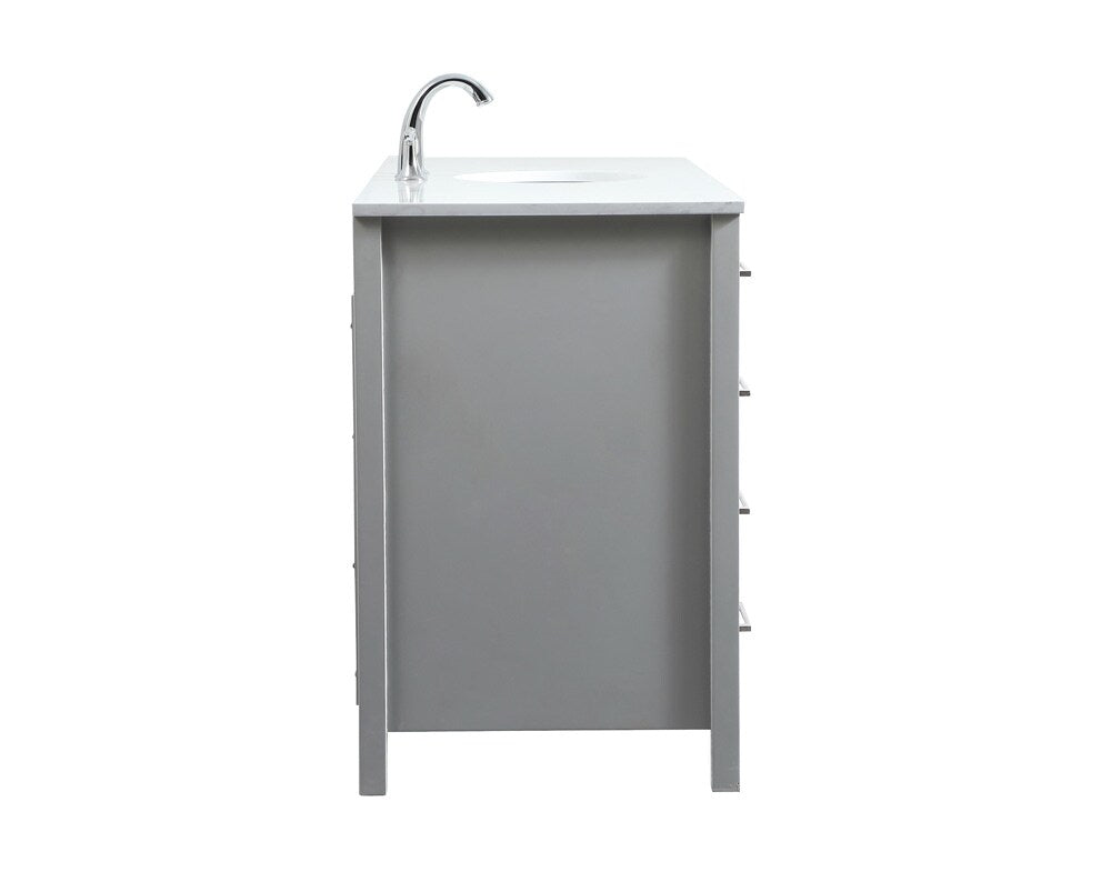 Elegant Furniture & Lighting - Irene 60 inch Single bathroom vanity in grey - VF18860GR veiw 7