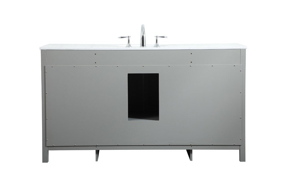 Elegant Furniture & Lighting - Irene 60 inch Single bathroom vanity in grey - VF18860GR veiw 8