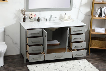 Elegant Furniture & Lighting - Irene 60 inch Single bathroom vanity in grey - VF18860GR veiw 10