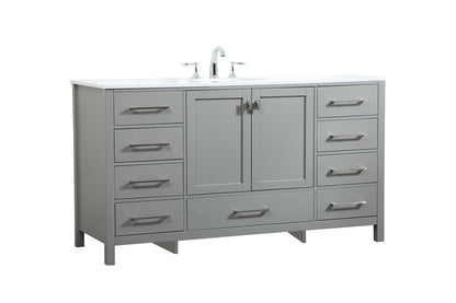 Elegant Furniture & Lighting - Irene 60 inch Single bathroom vanity in grey - VF18860GR veiw 14