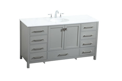 Elegant Furniture & Lighting - Irene 60 inch Single bathroom vanity in grey - VF18860GR veiw 15