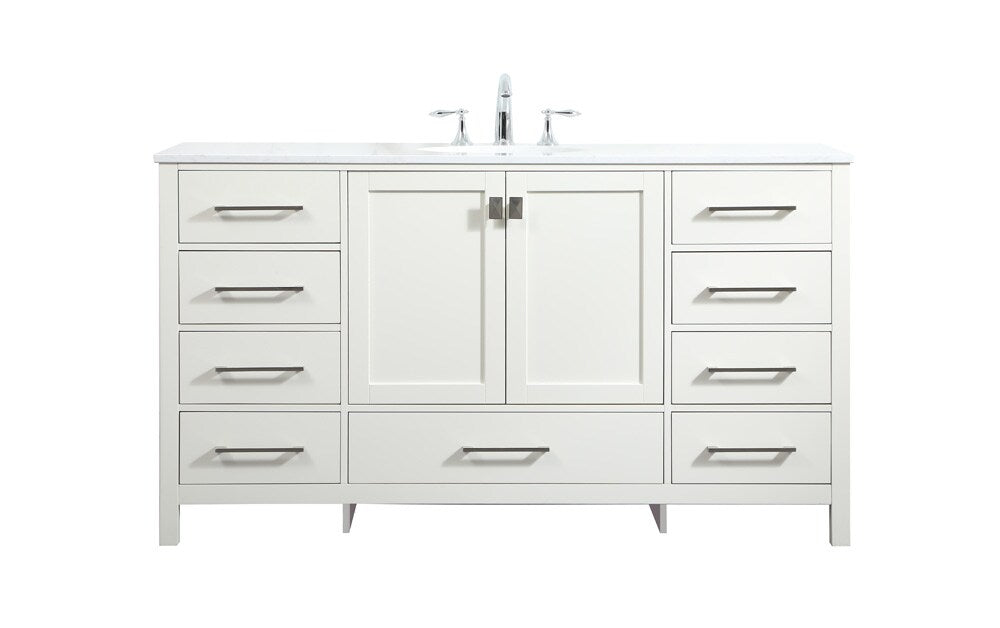 Elegant Furniture & Lighting - Irene 60 inch Single bathroom vanity in white - VF18860WH veiw 1