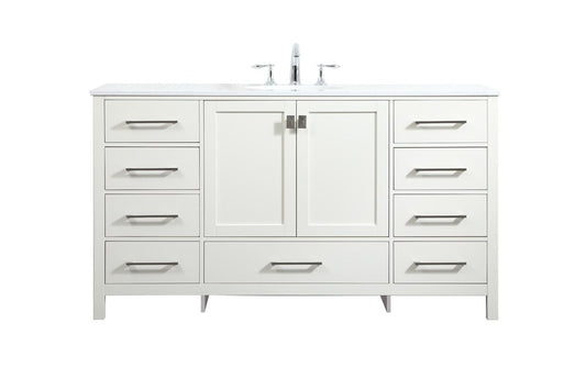 Elegant Furniture & Lighting - Irene 60 inch Single bathroom vanity in white - VF18860WH veiw 1