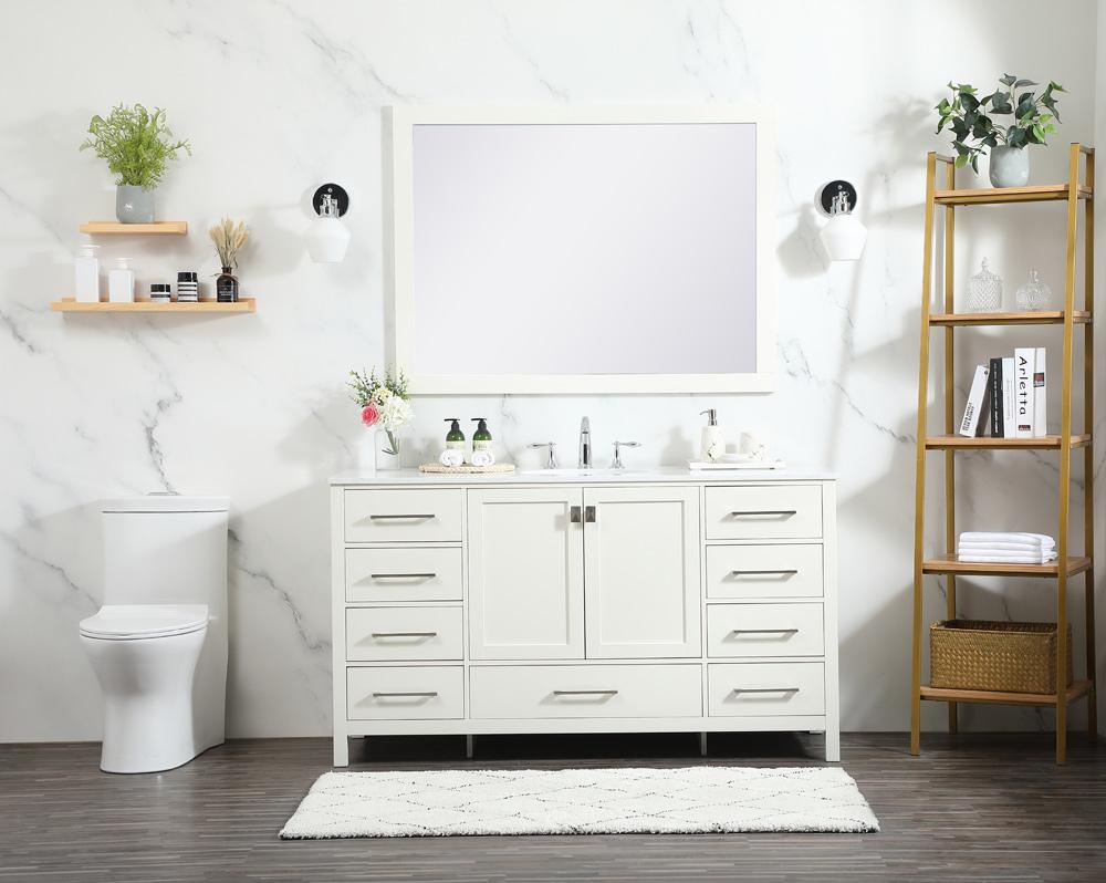 Elegant Furniture & Lighting - Irene 60 inch Single bathroom vanity in white - VF18860WH veiw 11