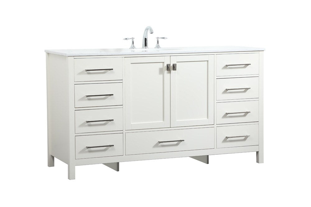 Elegant Furniture & Lighting - Irene 60 inch Single bathroom vanity in white - VF18860WH veiw 14
