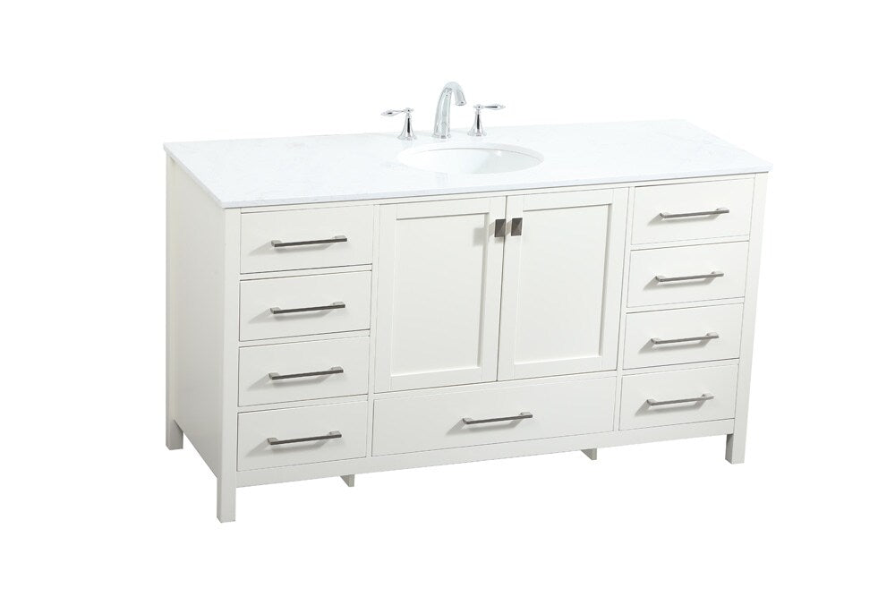 Elegant Furniture & Lighting - Irene 60 inch Single bathroom vanity in white - VF18860WH veiw 15