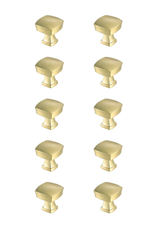 Elegant Furniture & Lighting - Irvin 1.3in Brushed Gold Square Knob Multipack (Set of 10) - KB2022-GD-10PK veiw 1