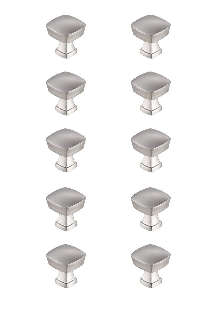 Elegant Furniture & Lighting - Irvin 1.3in Brushed Nickel Square Knob Multipack (Set of 10) - KB2022-NK-10PK veiw 1