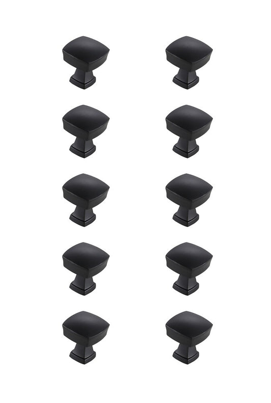 Elegant Furniture & Lighting - Irvin 1.3in Matte Black Square Knob Multipack (Set of 10) - KB2022-MB-10PK veiw 1