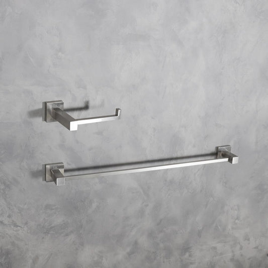Elegant Furniture & Lighting - Isla 2-Piece Bathroom Hardware Set in Brushed Nickel - HWB-12S2BNK veiw 2