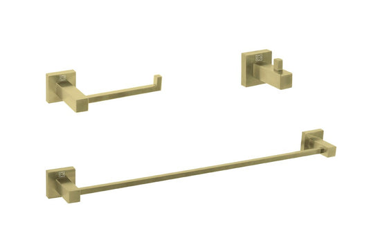 Elegant Furniture & Lighting - Isla 3-Piece Bathroom Hardware Set in Brushed Gold - HWB-12S3HBGD veiw 1